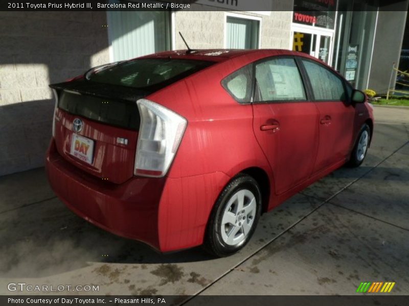 Barcelona Red Metallic / Bisque 2011 Toyota Prius Hybrid III