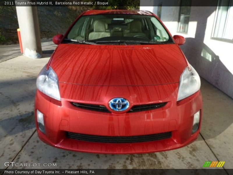 Barcelona Red Metallic / Bisque 2011 Toyota Prius Hybrid III