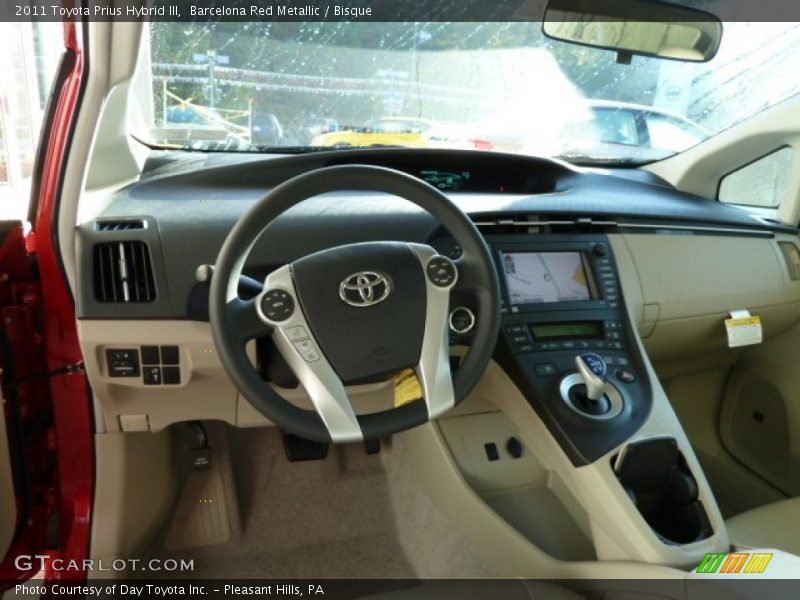 Barcelona Red Metallic / Bisque 2011 Toyota Prius Hybrid III
