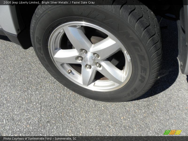 Bright Silver Metallic / Pastel Slate Gray 2008 Jeep Liberty Limited
