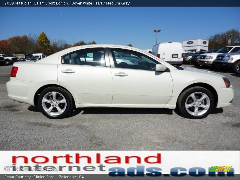 Dover White Pearl / Medium Gray 2009 Mitsubishi Galant Sport Edition