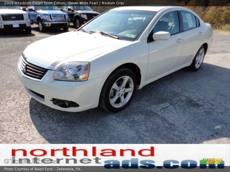 Dover White Pearl / Medium Gray 2009 Mitsubishi Galant Sport Edition
