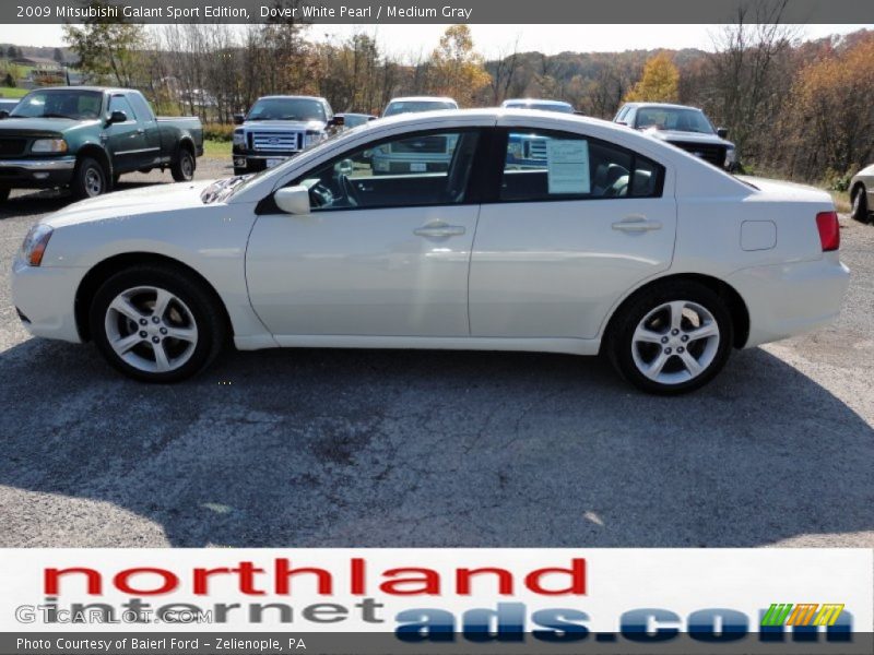 Dover White Pearl / Medium Gray 2009 Mitsubishi Galant Sport Edition