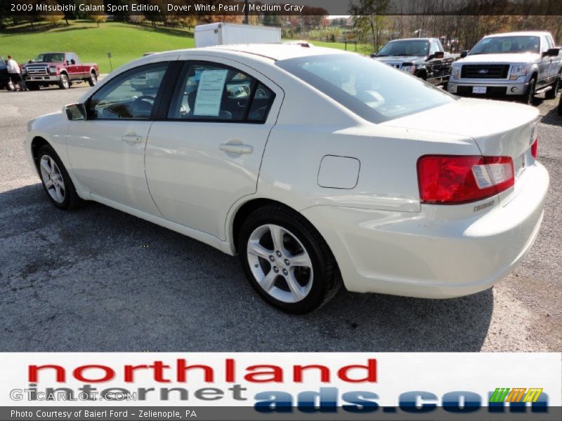Dover White Pearl / Medium Gray 2009 Mitsubishi Galant Sport Edition