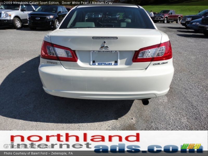 Dover White Pearl / Medium Gray 2009 Mitsubishi Galant Sport Edition