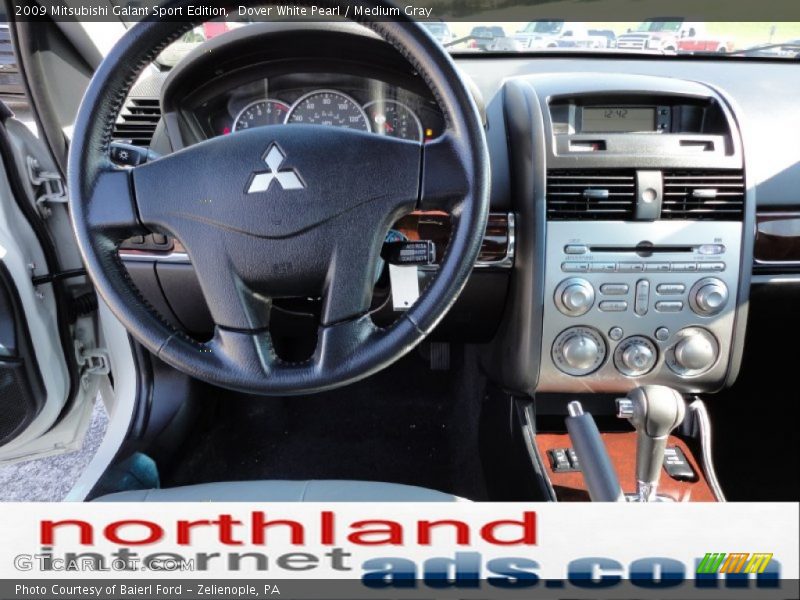 Dover White Pearl / Medium Gray 2009 Mitsubishi Galant Sport Edition