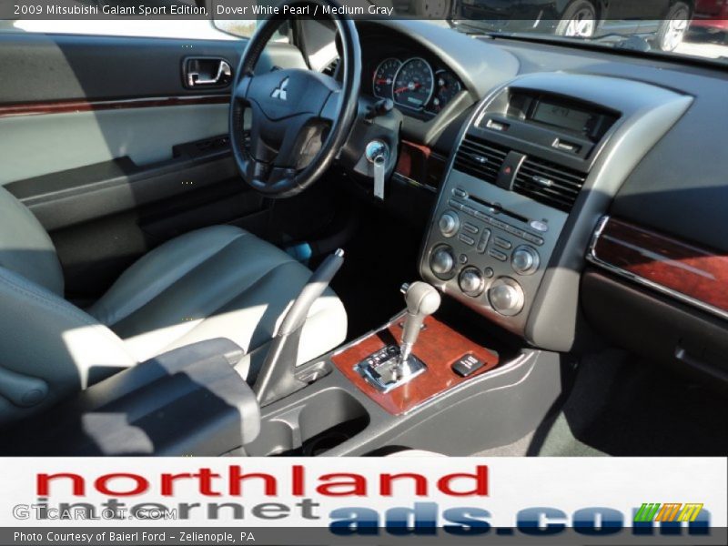 Dover White Pearl / Medium Gray 2009 Mitsubishi Galant Sport Edition