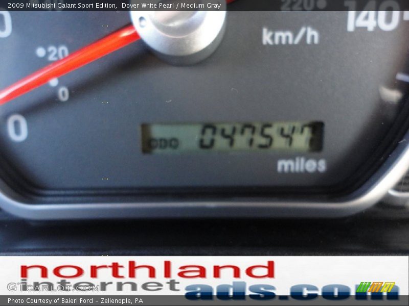 Dover White Pearl / Medium Gray 2009 Mitsubishi Galant Sport Edition