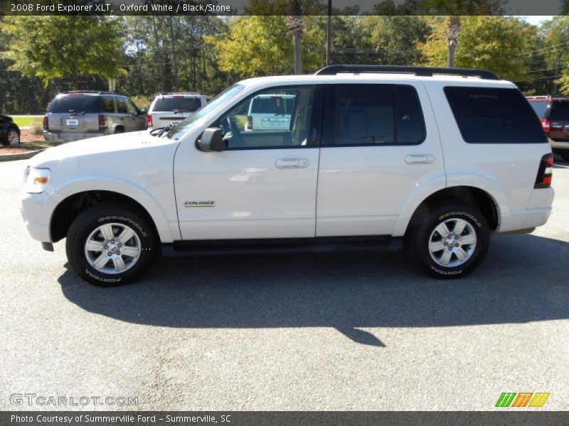 Oxford White / Black/Stone 2008 Ford Explorer XLT