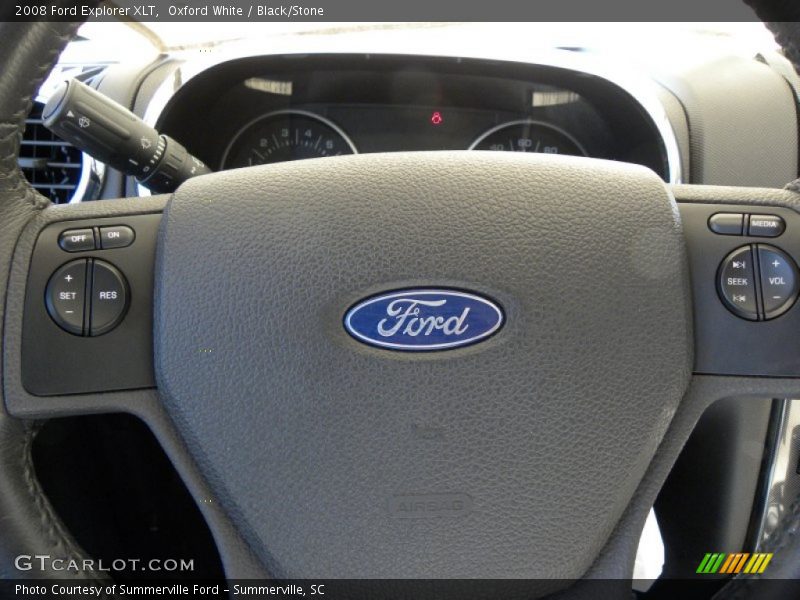 Oxford White / Black/Stone 2008 Ford Explorer XLT
