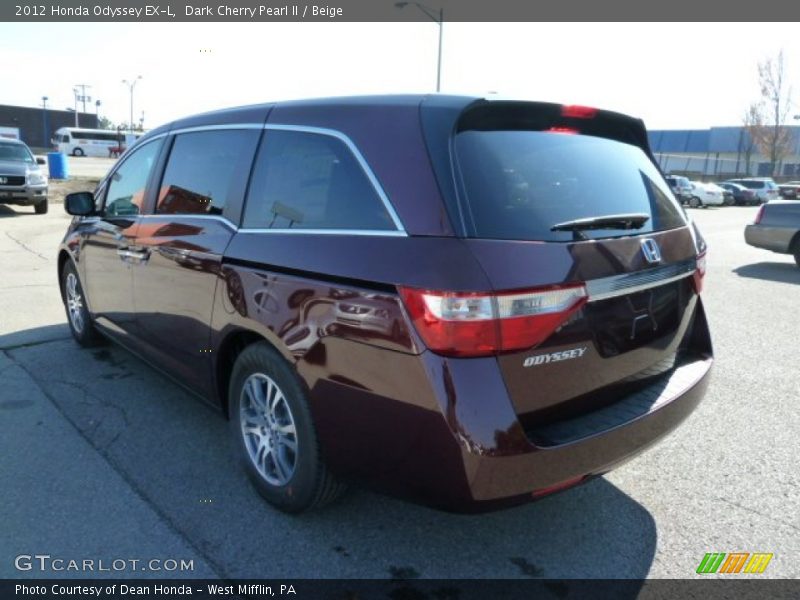 Dark Cherry Pearl II / Beige 2012 Honda Odyssey EX-L