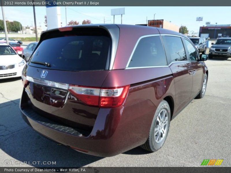 Dark Cherry Pearl II / Beige 2012 Honda Odyssey EX-L