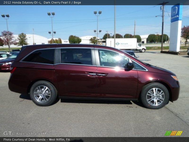Dark Cherry Pearl II / Beige 2012 Honda Odyssey EX-L
