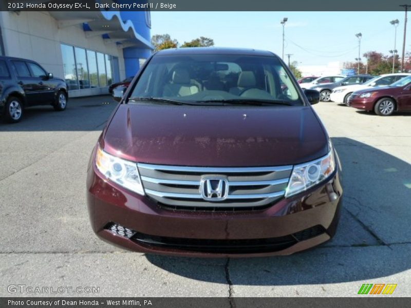 Dark Cherry Pearl II / Beige 2012 Honda Odyssey EX-L