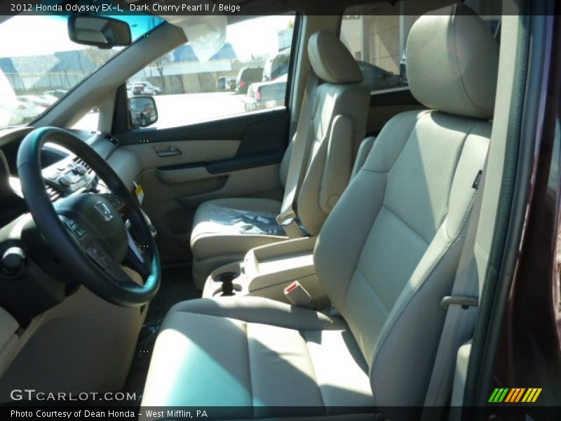 Dark Cherry Pearl II / Beige 2012 Honda Odyssey EX-L
