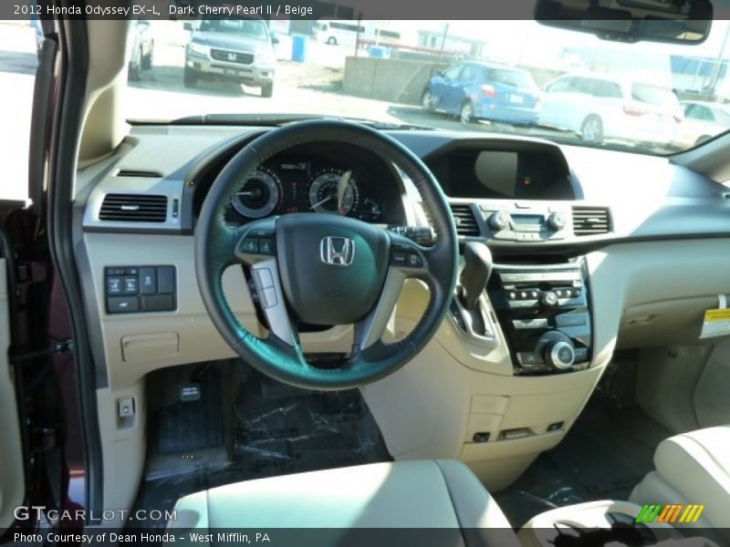 Dark Cherry Pearl II / Beige 2012 Honda Odyssey EX-L