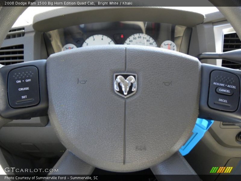 Bright White / Khaki 2008 Dodge Ram 1500 Big Horn Edition Quad Cab
