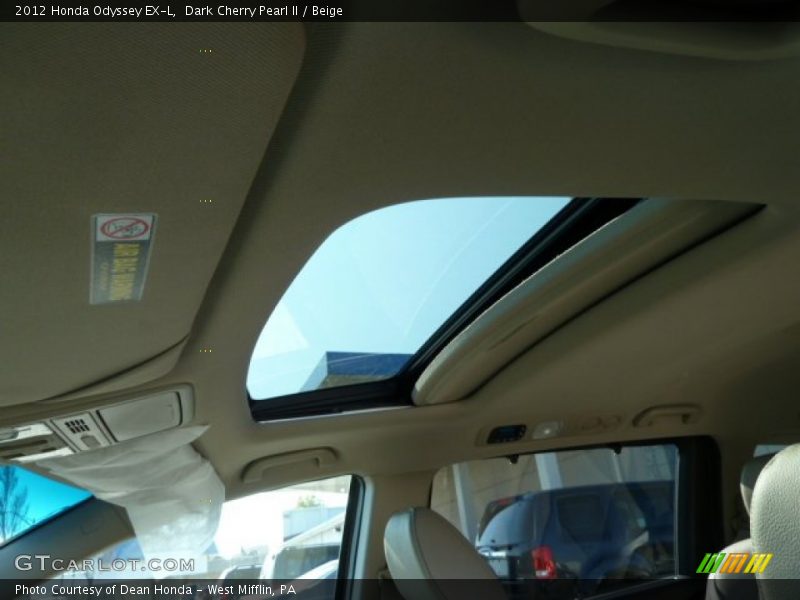 Dark Cherry Pearl II / Beige 2012 Honda Odyssey EX-L