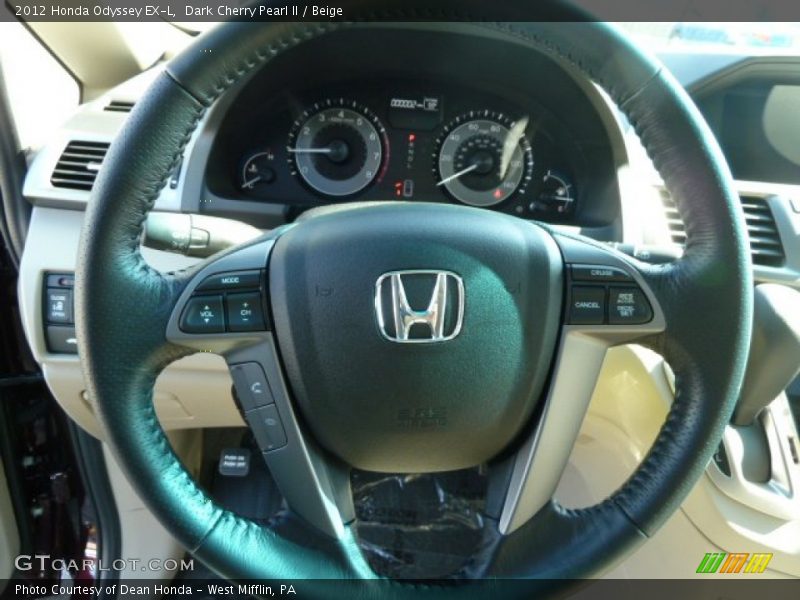 Dark Cherry Pearl II / Beige 2012 Honda Odyssey EX-L