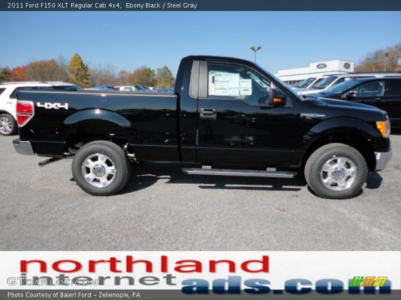 Ebony Black / Steel Gray 2011 Ford F150 XLT Regular Cab 4x4