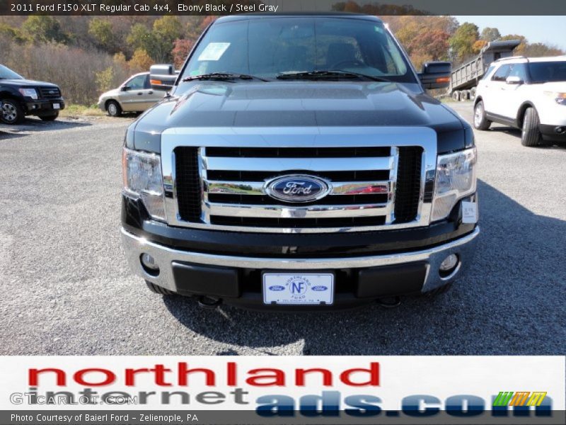 Ebony Black / Steel Gray 2011 Ford F150 XLT Regular Cab 4x4