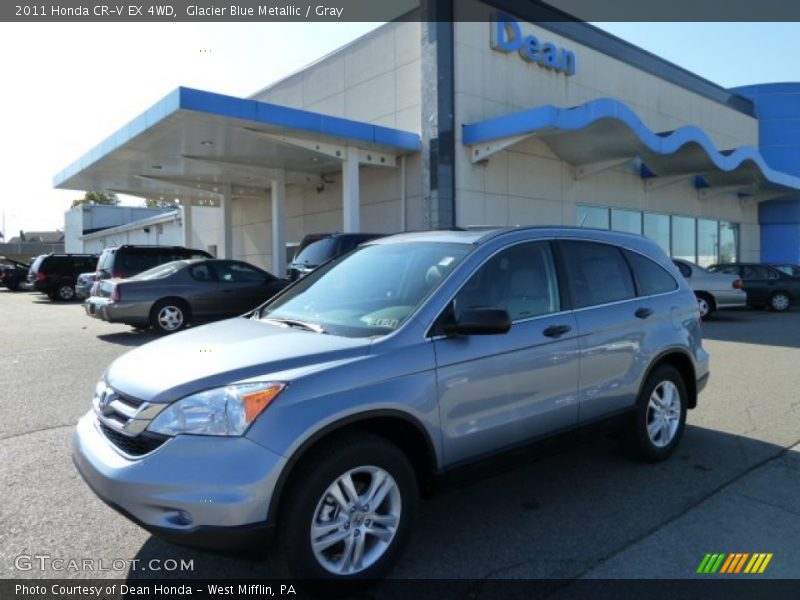 Glacier Blue Metallic / Gray 2011 Honda CR-V EX 4WD