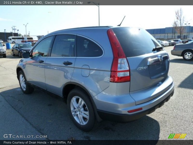 Glacier Blue Metallic / Gray 2011 Honda CR-V EX 4WD