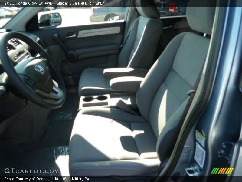 Glacier Blue Metallic / Gray 2011 Honda CR-V EX 4WD