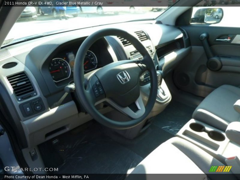 Glacier Blue Metallic / Gray 2011 Honda CR-V EX 4WD