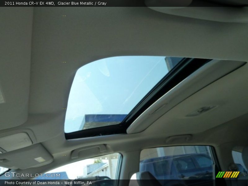 Glacier Blue Metallic / Gray 2011 Honda CR-V EX 4WD