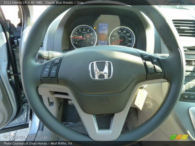 Glacier Blue Metallic / Gray 2011 Honda CR-V EX 4WD