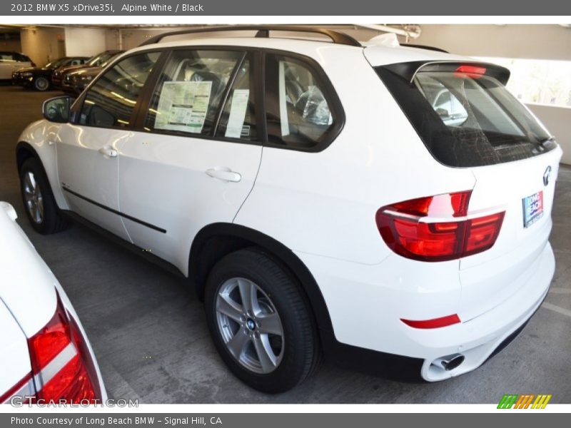 Alpine White / Black 2012 BMW X5 xDrive35i