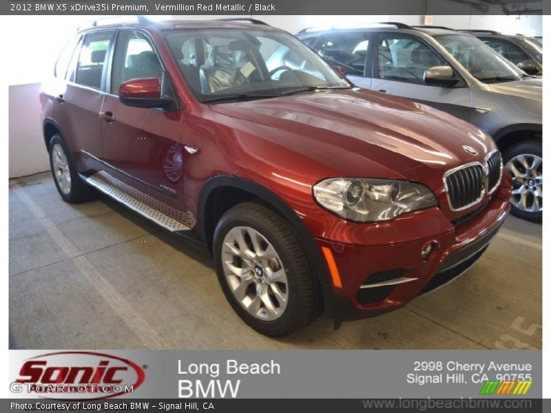 Vermillion Red Metallic / Black 2012 BMW X5 xDrive35i Premium
