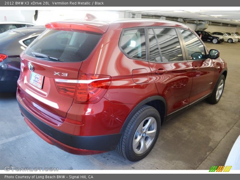 Vermilion Red Metallic / Black 2012 BMW X3 xDrive 28i