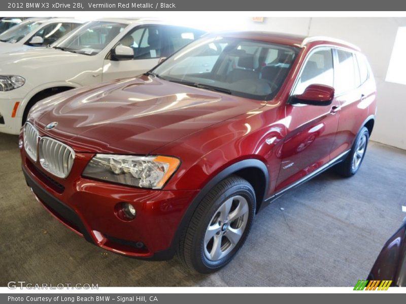 Vermilion Red Metallic / Black 2012 BMW X3 xDrive 28i