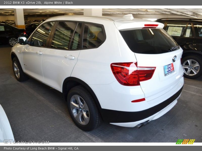 Alpine White / Black 2012 BMW X3 xDrive 28i