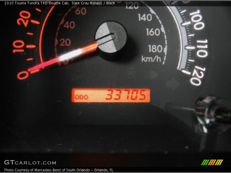 Slate Gray Metallic / Black 2010 Toyota Tundra TRD Double Cab