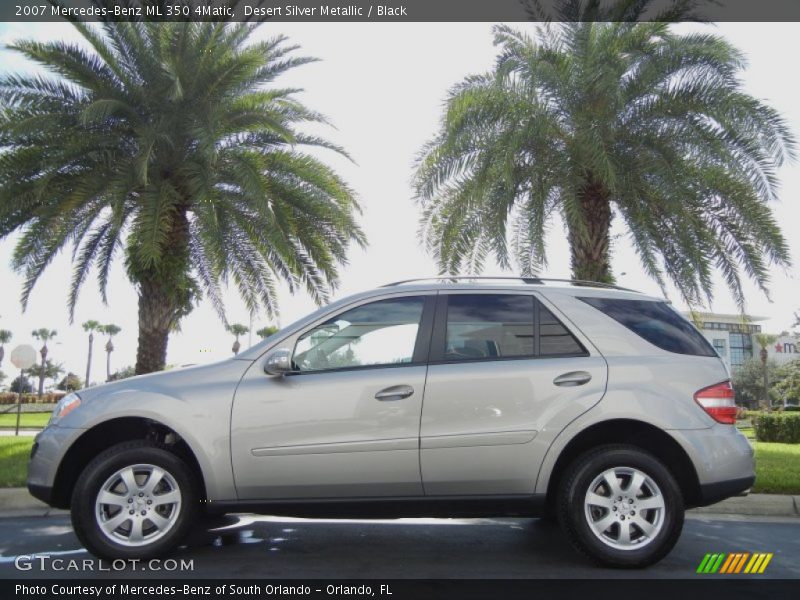 Desert Silver Metallic / Black 2007 Mercedes-Benz ML 350 4Matic