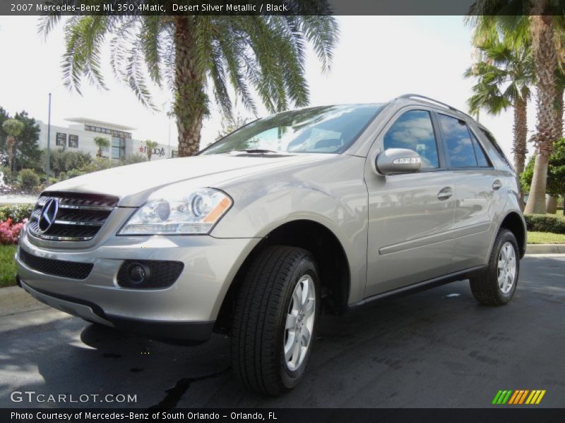 Desert Silver Metallic / Black 2007 Mercedes-Benz ML 350 4Matic