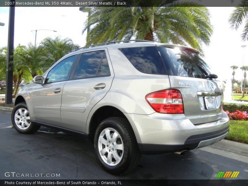 Desert Silver Metallic / Black 2007 Mercedes-Benz ML 350 4Matic