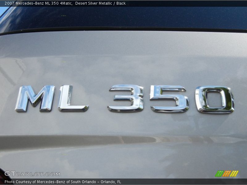 Desert Silver Metallic / Black 2007 Mercedes-Benz ML 350 4Matic