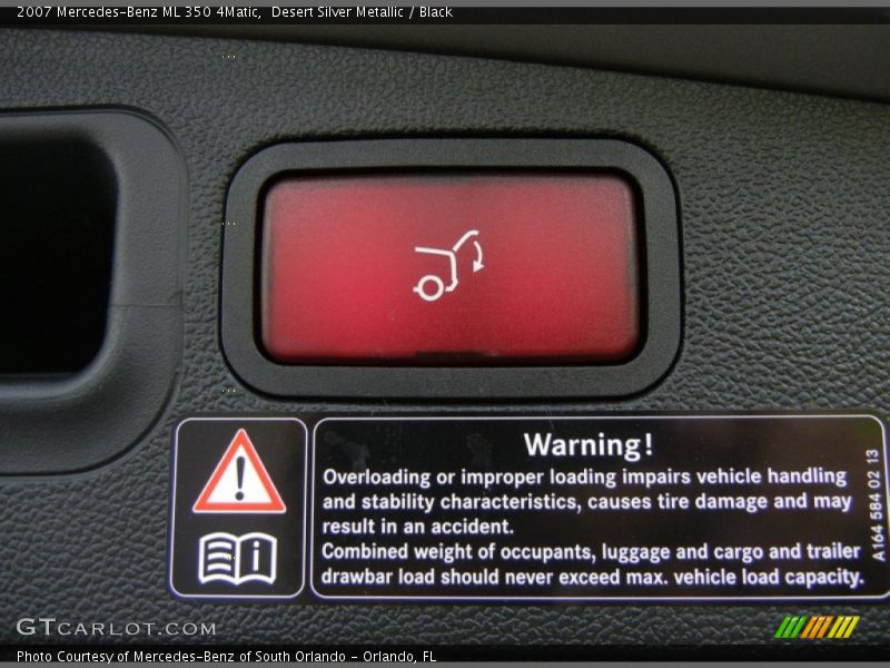 Desert Silver Metallic / Black 2007 Mercedes-Benz ML 350 4Matic