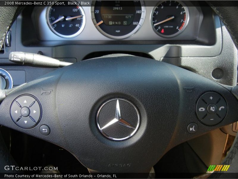 Black / Black 2008 Mercedes-Benz C 350 Sport