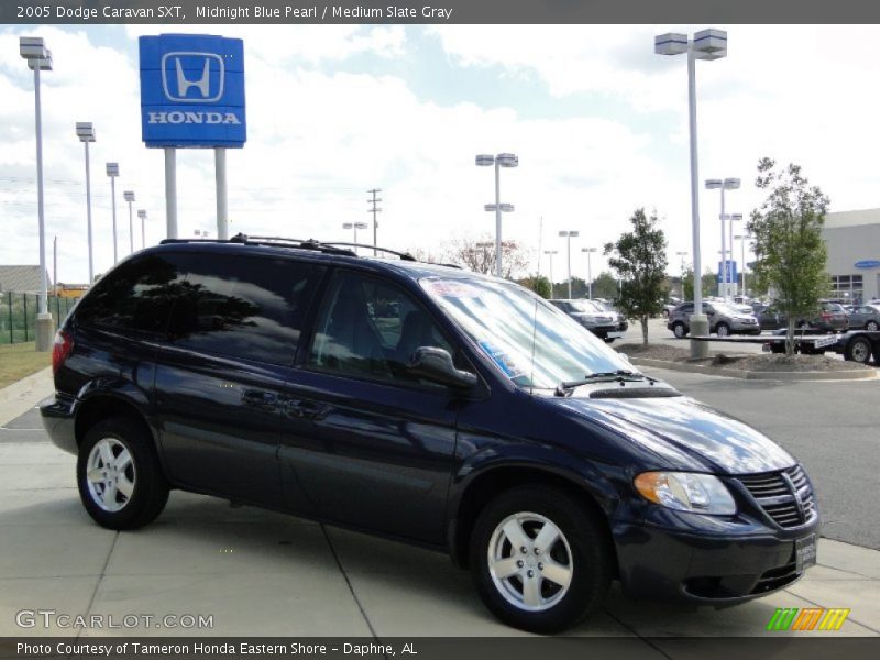 Midnight Blue Pearl / Medium Slate Gray 2005 Dodge Caravan SXT