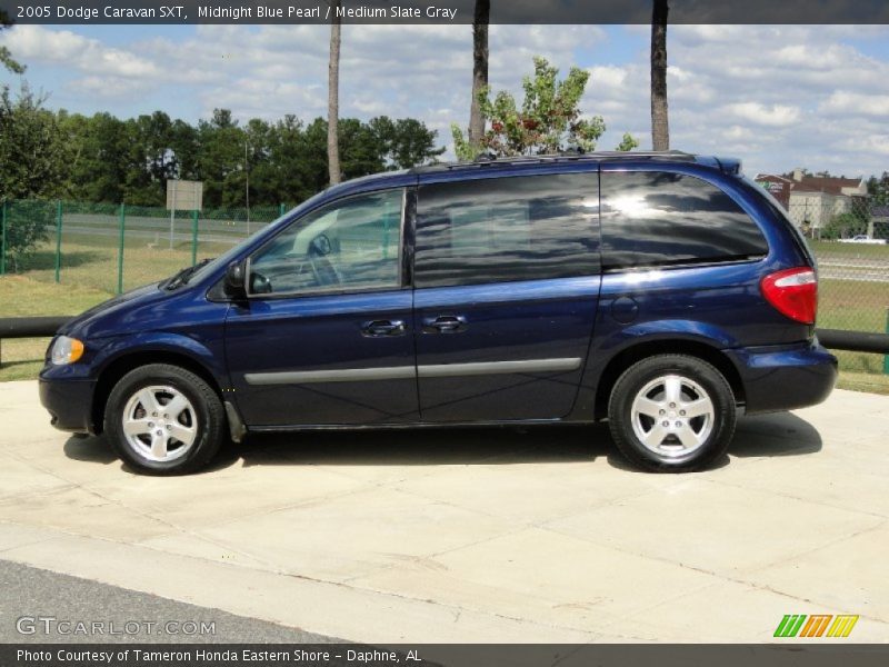 Midnight Blue Pearl / Medium Slate Gray 2005 Dodge Caravan SXT