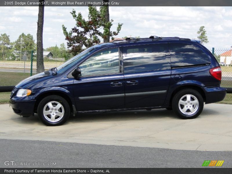 Midnight Blue Pearl / Medium Slate Gray 2005 Dodge Caravan SXT