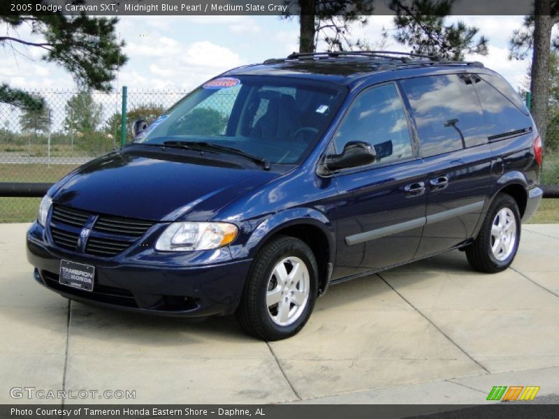 Midnight Blue Pearl / Medium Slate Gray 2005 Dodge Caravan SXT