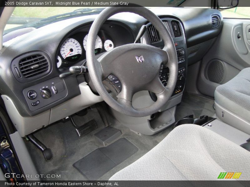 Midnight Blue Pearl / Medium Slate Gray 2005 Dodge Caravan SXT