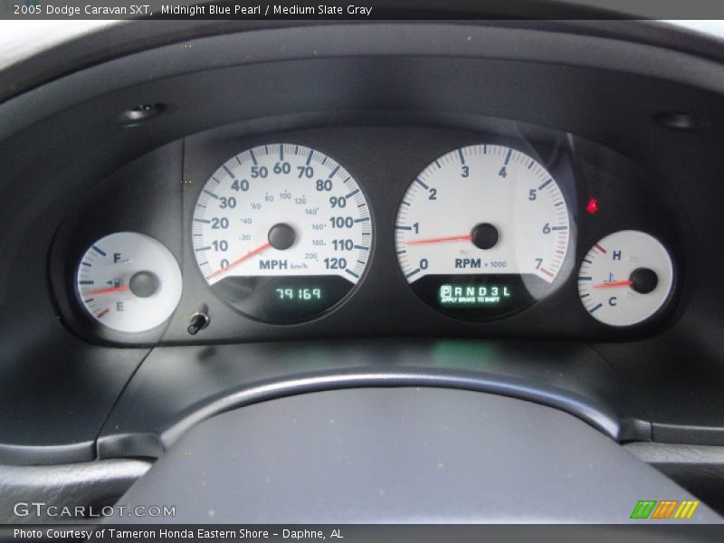 Midnight Blue Pearl / Medium Slate Gray 2005 Dodge Caravan SXT