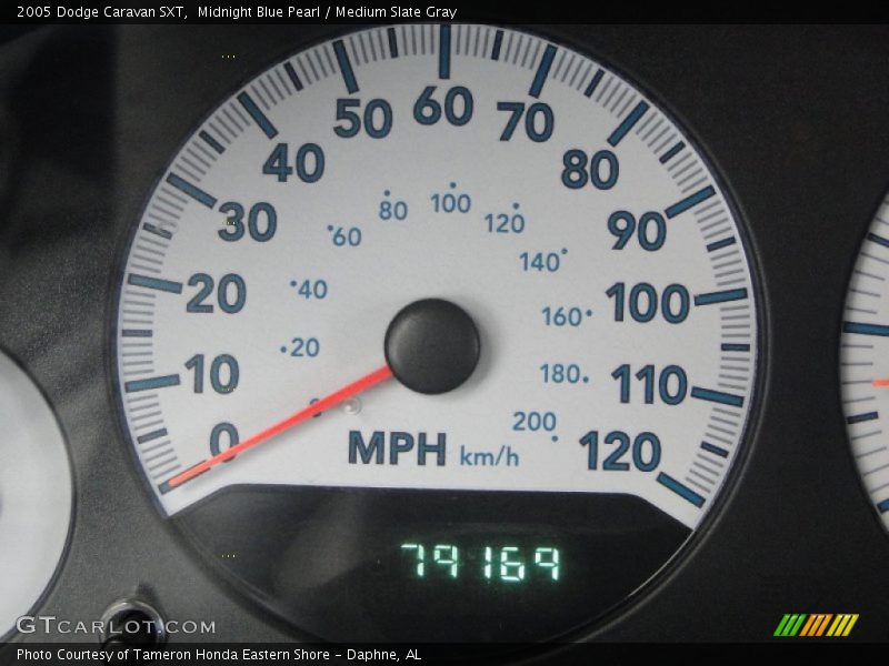 Midnight Blue Pearl / Medium Slate Gray 2005 Dodge Caravan SXT